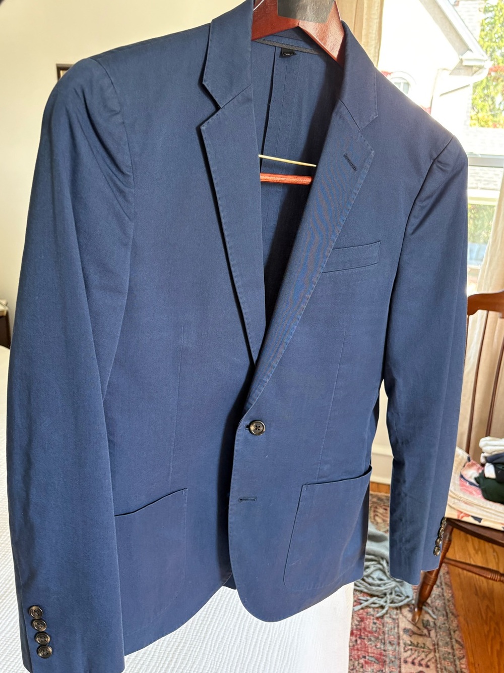 J.Crew Ludlow Blazer in Italian Cotton — Size 36S | Caspian Blue | A0720